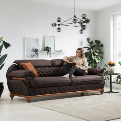 Obývací pokoj Pohovky Moderní Třísedací Sofa Luxusní Čalouněný Nábytek