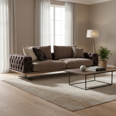 Luxus obývací pokoj gauč třísedadlový pohovka moderní design polstrované nové