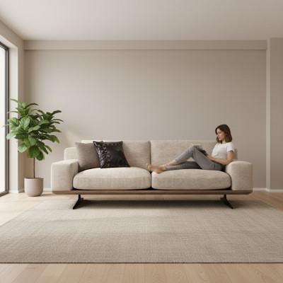 Pohovka třímístná obývací pokoj moderní design, luxusní nová luxusní sedací souprava.
