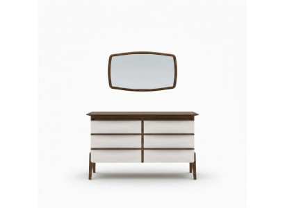Modern Design Kommode mit Spiegel Schlafzimmer Luxus Schrank Neu Möbel