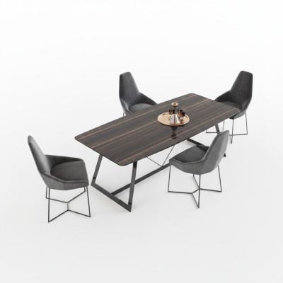 Luxus Esstisch 4x Stühle Esszimmer Komplett Set Neu Möbel Modern Design 5tlg