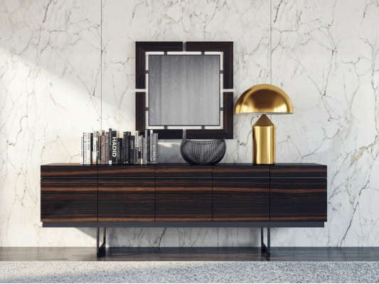 Luxus Esszimmer Sideboard mit Spiegel Komplett Modern Design Kommode