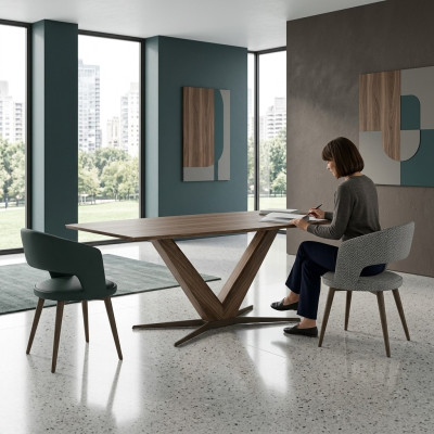 Kompletní sada jídelny Jídelní stůl 4x židle Design Luxus Stůl Zařízení