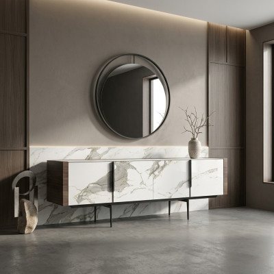 Luxus Esszimmer Modern Sideboard mit Spiegel Design Einrichtung Neu