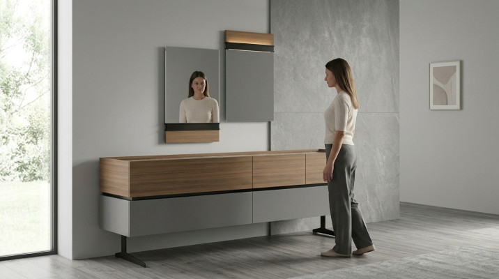 Luxus Sideboard Esszimmer Komplett 2x Spiegel Modern Einrichtung Design
