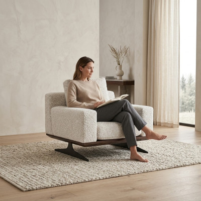 Obývací pokoj zařízení Luxus Textil Sessel Polstermöbel Moderní designérský nábytek