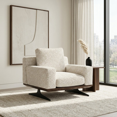 Obývací pokoj zařízení Luxus Textil Sessel Polstermöbel Moderní designérský nábytek