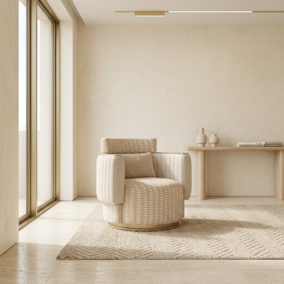 Beige křeslo obývací pokoj luxusní nábytek design moderní zařízení nový.