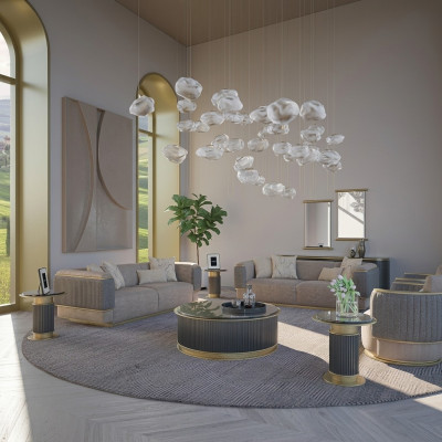 Sofagarnitur 4tlg Polstersofa Wohnzimmer Dreisitzer Sofa Design Modern Sessel