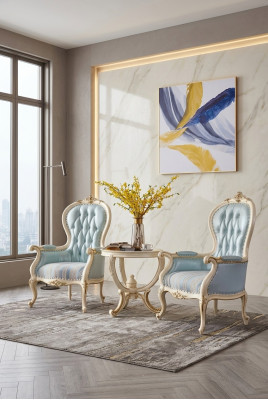 Wohnzimmer set 2x Sessel Couchtisch 3tlg Luxus Innenbereich Lounge Club Möbel