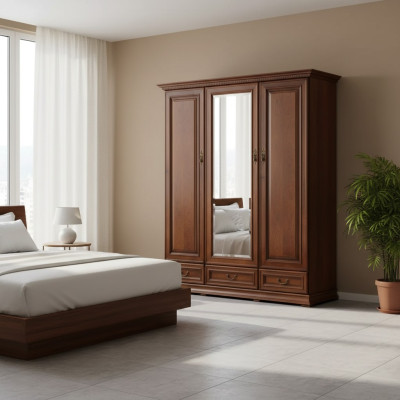 Kleiderschrank Schlafzimmer Holz Schrank Antik Stil Barock Schränke