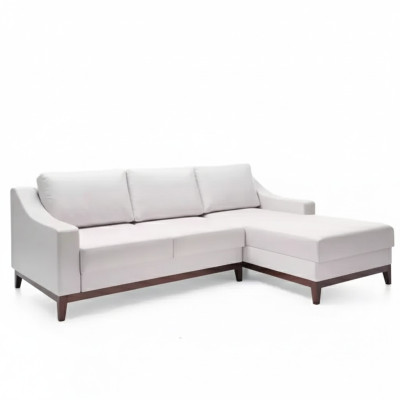 Sofa ve tvaru L, polstrovaná sedací souprava, designové rohové pohovka z textilu
