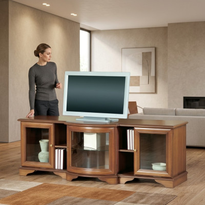 Wohnzimmer tv Ständer Fernseher Lowboard Schrank Möbel Holz rtv 177cm