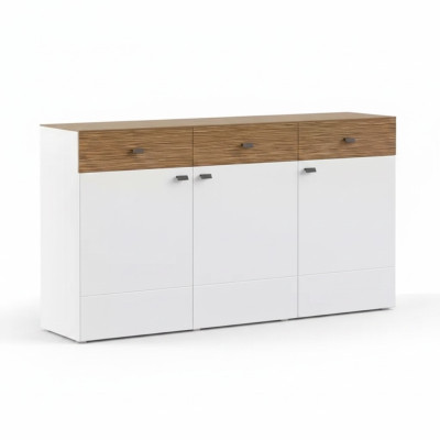 Skříňka s luxusním designem z dubového dřeva do obývacího pokoje.