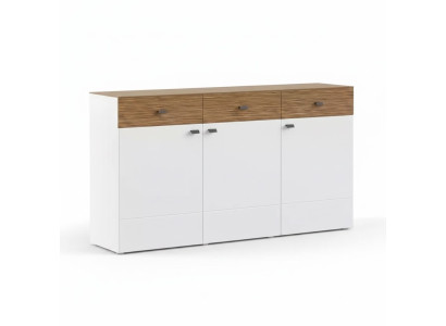 Skříňka s luxusním designem z dubového dřeva do obývacího pokoje.