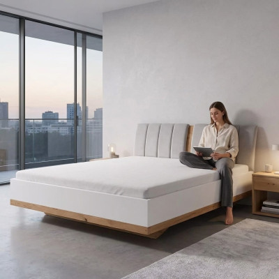 Luxus Bett Design Doppel Hotel Betten Königliches Holz Möbel Textil