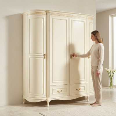 Kleiderschrank Luxus Weißer Schlafzimmer schrank Holz möbel Schränke