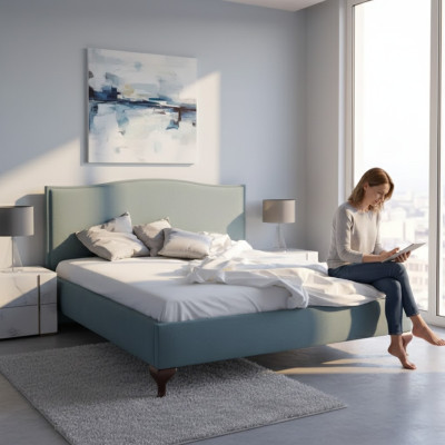Postel Polstrovaný Design Luxus Dvojité Hotelové Postele Drevo Manželské Postele Klasický štýl