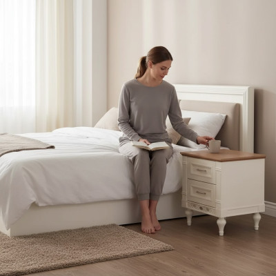 Nachttisch royal Schlafzimmer Nacht Konsole Tisch Beistell Designer Möbel Neu