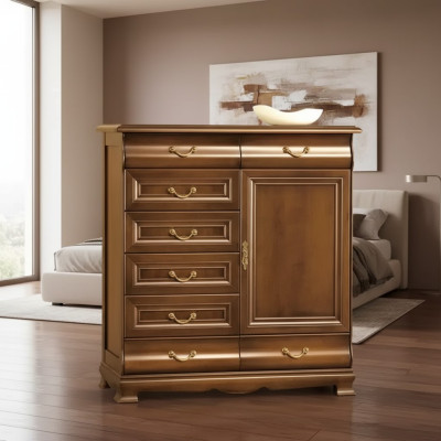 Schubladen Eiche Massivholz Kommoden Sideboard Kommode Echtholz Schrank