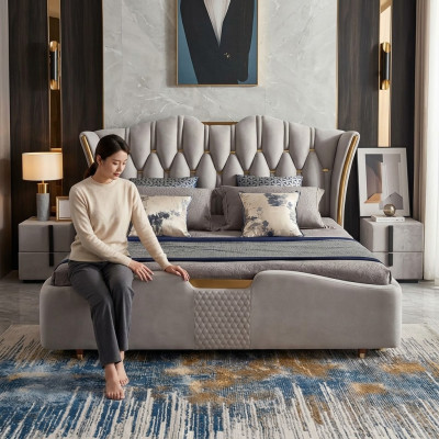 Chesterfield postel polstrování Design Luxus Doppel Hotel Luxusní nové hotelové postele