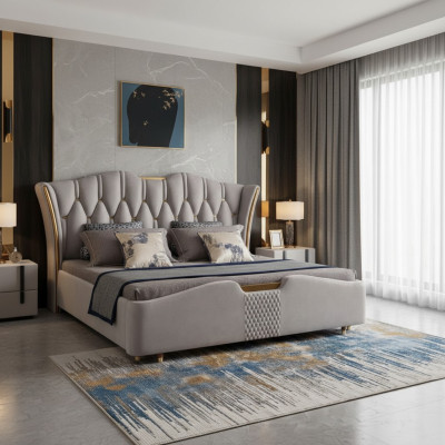 Chesterfield postel polstrování Design Luxus Doppel Hotel Luxusní nové hotelové postele