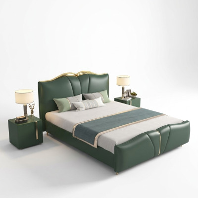 Design manželská postel pokoj nábytek 3dílný set postel kompletní noční stolky