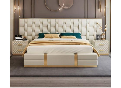 Luxusní designové polštáře na postel Béžové luxusní hotelové dvoulůžkové postele Nové