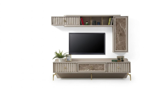 Designer Moderní obývací stěna Luxusní dřevěné regály Nábytek do obývacího pokoje Stylový