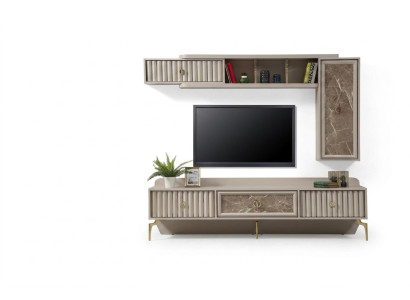 Designer Moderní obývací stěna Luxusní dřevěné regály Nábytek do obývacího pokoje Stylový