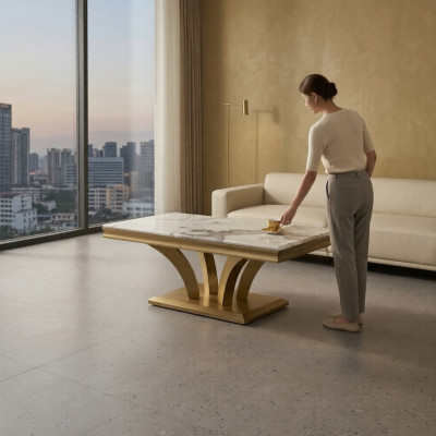 Couchtisch Design Wohnzimmer Luxus Couchtische Tische Möbel Gold 115x70