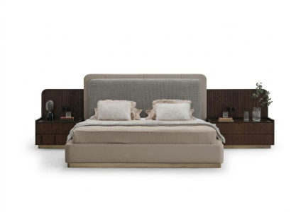 Schlafzimmer Set Luxus Komplettes Bett +2x Nachttische 3tlg Modern Set