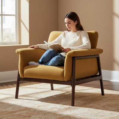 Sessel Für Wohnzımmer Luxus Moderne Design Hoz mit Textil Lounge Club
