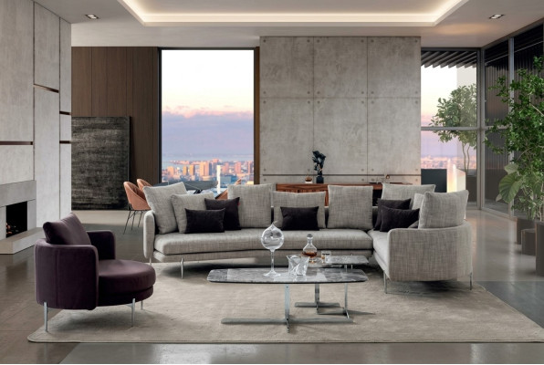 Wohnzimmer Set 4+3+1 Sitzer modern 3tlg Sofagarnitur Sitzpolster Möbel