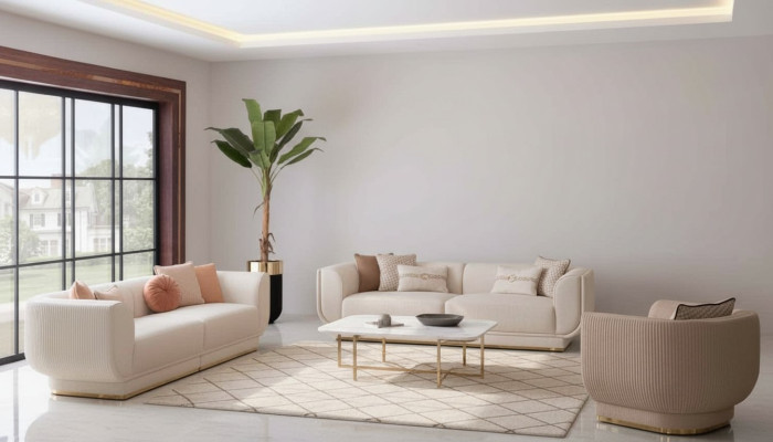 Sofagarnitur 3+3+1 Sitz Couch Sitzpolster Design Luxus Möbel Neu