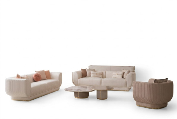 Sofagarnitur 3+3+1 Sitz Couch Sitzpolster Design Luxus Möbel Neu
