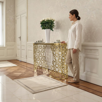 Luxus Konsole Design Konsolen Tisch Möbel Sideboard Einrichtung Gold
