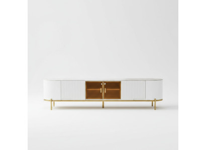 Luxus rtv Lowboard tv Ständer Sideboard Wohnzimmer Holz Weiß Modern