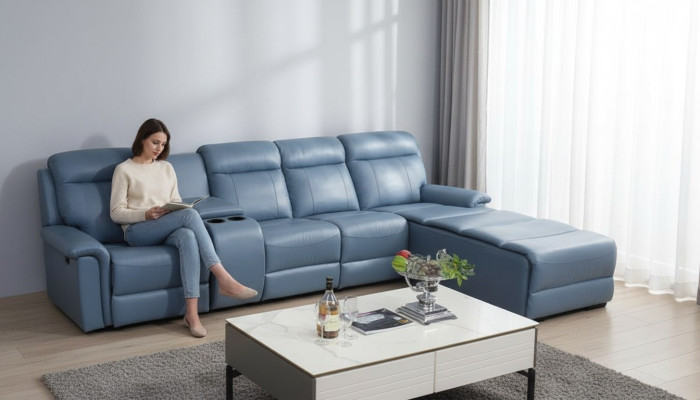 Rohová pohovka Sofa Pohovka ve tvaru L Luxusní Obývací pokoj Moderní design Nábytek