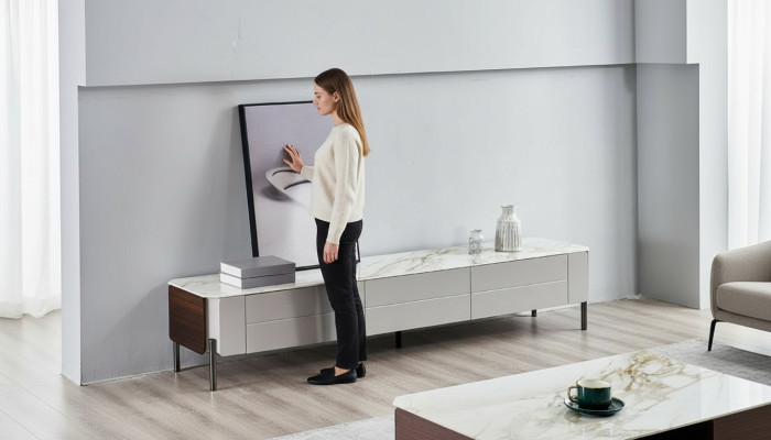 rtv Lowboard tv Ständer Sideboard Holz Modern Weiß Wohnzimmer Neu