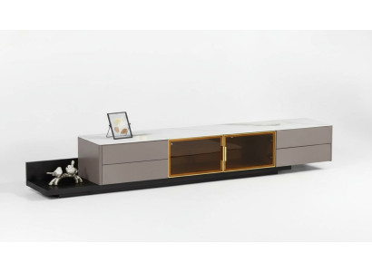 Moderne Wohnzimmermöbel Lowboard RTV Schrank Regal Holzmöbel Grau Neu
