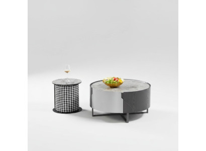 Couchtisch Runder Set 2 tlg. Beistelltisch Wohnzimmer Tische Design Neu