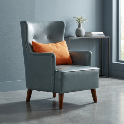 Design Ohrensessel Kunstleder Couch Sofa Polster Einsitzer Sessel Neu