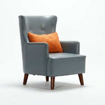 Design Ohrensessel Kunstleder Couch Sofa Polster Einsitzer Sessel Neu