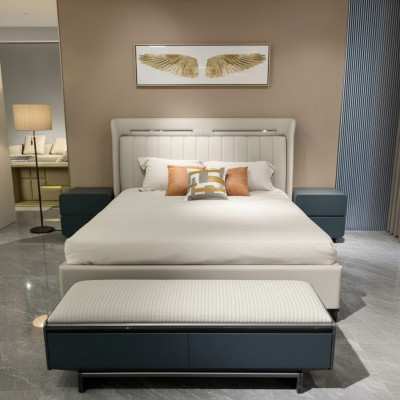 Schlafzimmer Set Luxus Möbel Bett Nachttische Doppelbetten Bettgestell