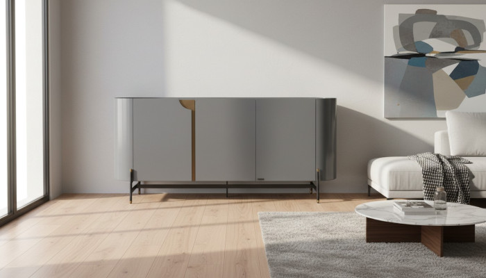Esszimmer Sideboard grau Luxus Stil Moder design Möbel Holz Kommode