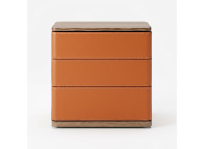 SchlafZimmer Nachttisch Design Neu Material Holz Luxus orange