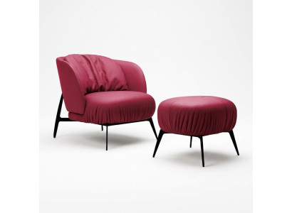 Sessel Hocker Wohnzimmer Design Modern Set Garnitur Polster Relax 2tlg.