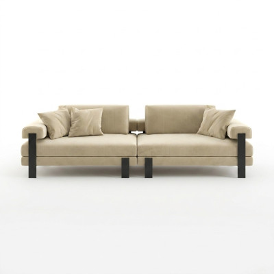 Designová pohovka 2místná Moderní gauč Čalouněný Beige Pohovky Designový gauč Nový