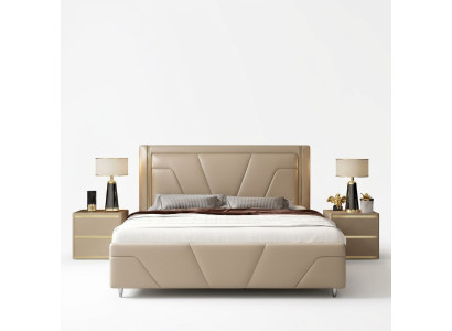 Ložnice postel polštář design nábytek luxus dvojlůžko béžové postele moderní